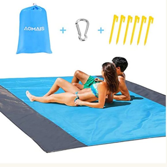 Beach Blanket Waterproof Sandproof Oversized 10FTL x 8.5FT/W - Picture 4 of 6